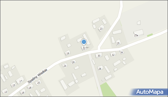 Spaliny Wielkie, Spaliny Wielkie, 21, mapa Spaliny Wielkie