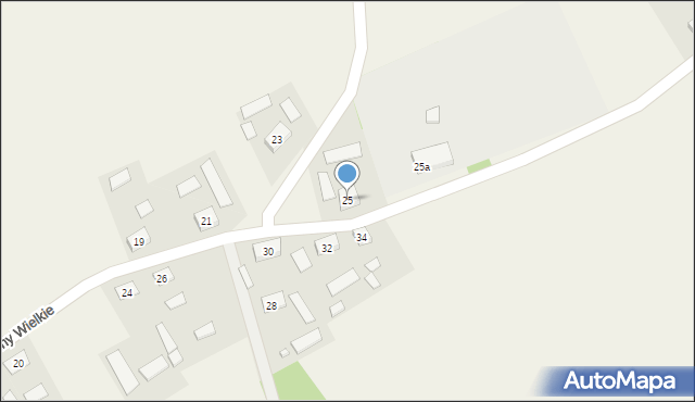 Spaliny Wielkie, Spaliny Wielkie, 25, mapa Spaliny Wielkie