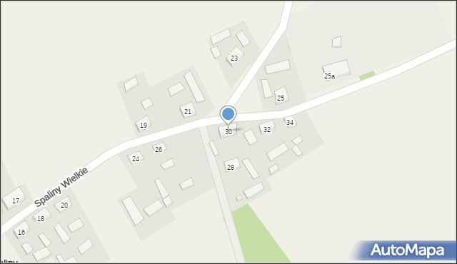 Spaliny Wielkie, Spaliny Wielkie, 30, mapa Spaliny Wielkie