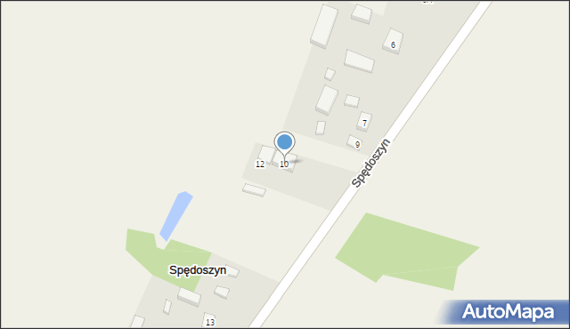 Spędoszyn, Spędoszyn, 10, mapa Spędoszyn