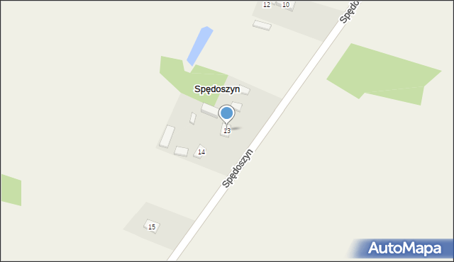 Spędoszyn, Spędoszyn, 13, mapa Spędoszyn