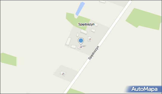 Spędoszyn, Spędoszyn, 14, mapa Spędoszyn