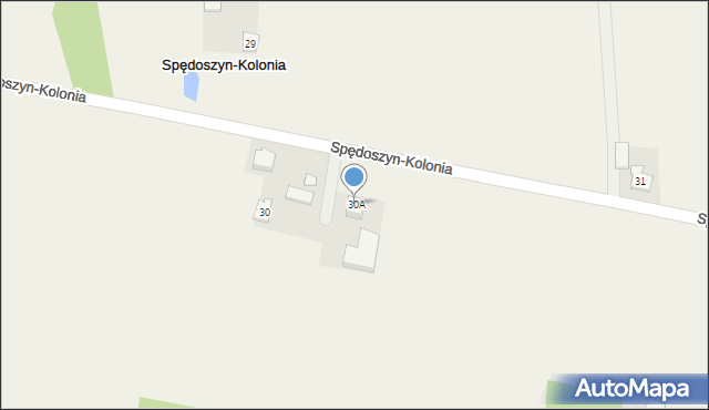 Spędoszyn-Kolonia, Spędoszyn-Kolonia, 30A, mapa Spędoszyn-Kolonia