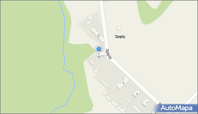 Spędy, Spędy, 4/1, mapa Spędy