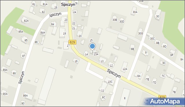 Spiczyn, Spiczyn, 13B, mapa Spiczyn