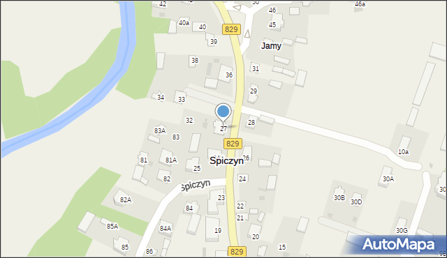 Spiczyn, Spiczyn, 27, mapa Spiczyn