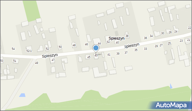 Spieszyn, Spieszyn, 43, mapa Spieszyn