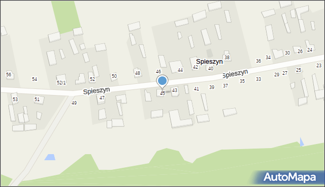 Spieszyn, Spieszyn, 45, mapa Spieszyn