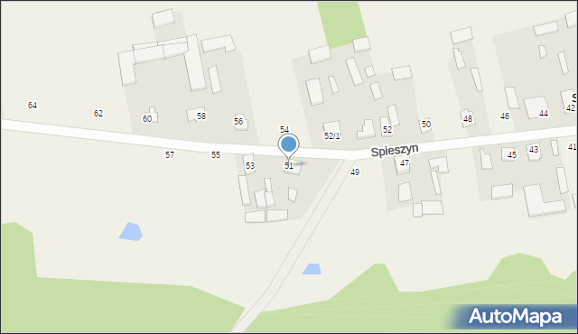 Spieszyn, Spieszyn, 51, mapa Spieszyn