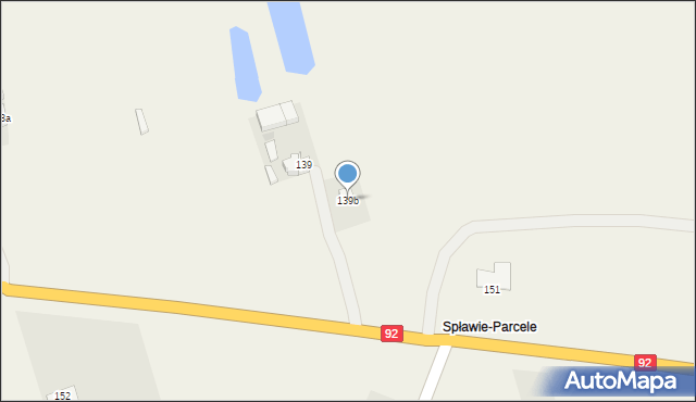 Spławie, Spławie, 139b, mapa Spławie