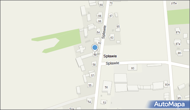 Spławie, Spławie, 59, mapa Spławie