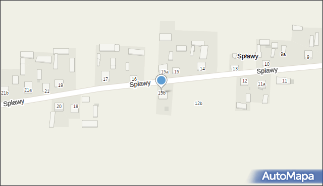 Spławy, Spławy, 15b, mapa Spławy