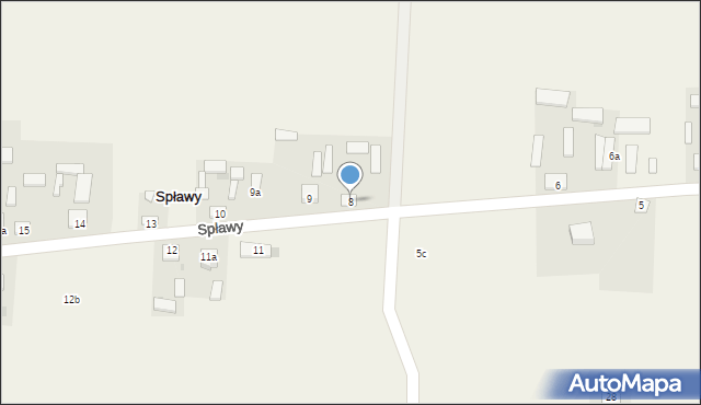 Spławy, Spławy, 8, mapa Spławy