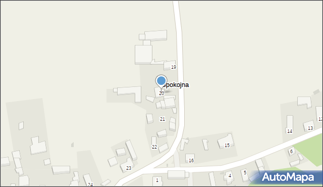 Spokojna, Spokojna, 20, mapa Spokojna