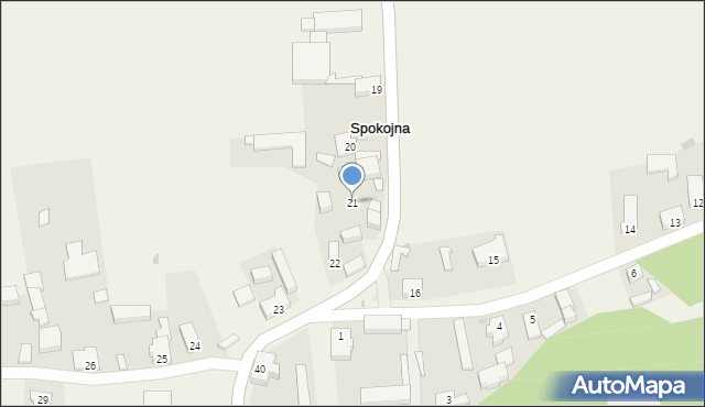 Spokojna, Spokojna, 21, mapa Spokojna