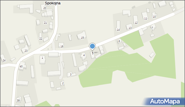 Spokojna, Spokojna, 5, mapa Spokojna