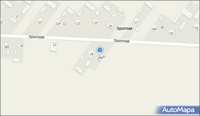 Sporniak, Sporniak, 26A, mapa Sporniak