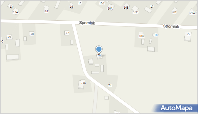 Sporniak, Sporniak, 76A, mapa Sporniak