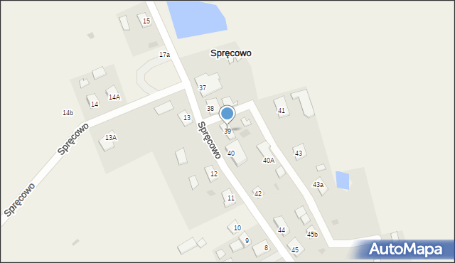 Spręcowo, Spręcowo, 39, mapa Spręcowo