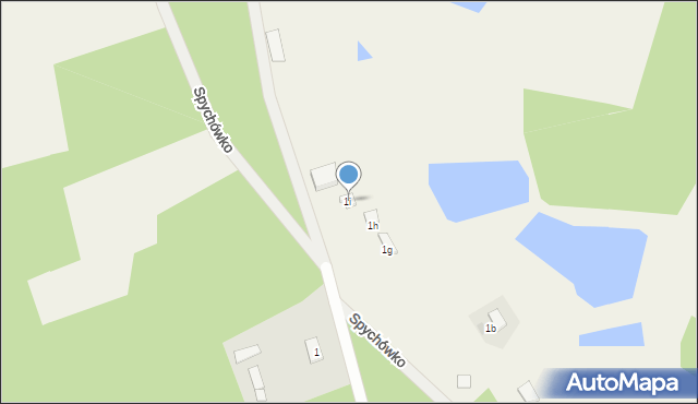 Spychowo, Spychówko, 1i, mapa Spychowo