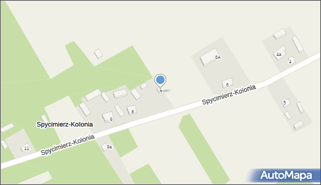 Spycimierz-Kolonia, Spycimierz-Kolonia, 7, mapa Spycimierz-Kolonia