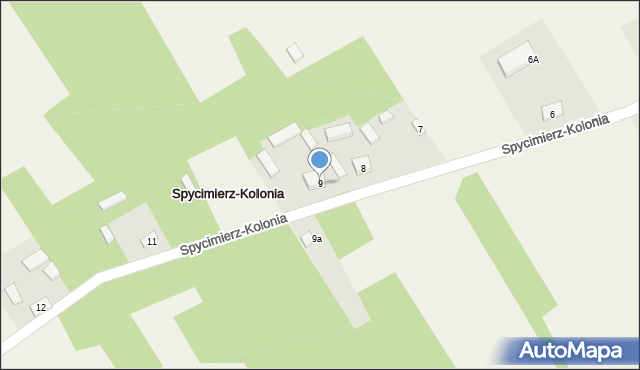 Spycimierz-Kolonia, Spycimierz-Kolonia, 9, mapa Spycimierz-Kolonia