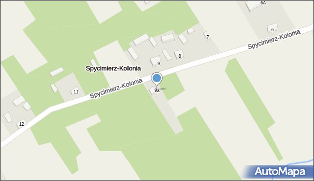 Spycimierz-Kolonia, Spycimierz-Kolonia, 9a, mapa Spycimierz-Kolonia