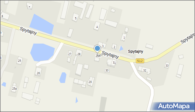 Spytajny, Spytajny, 29A, mapa Spytajny