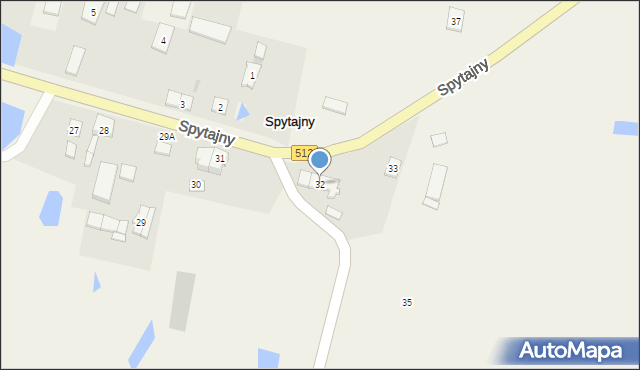 Spytajny, Spytajny, 32, mapa Spytajny