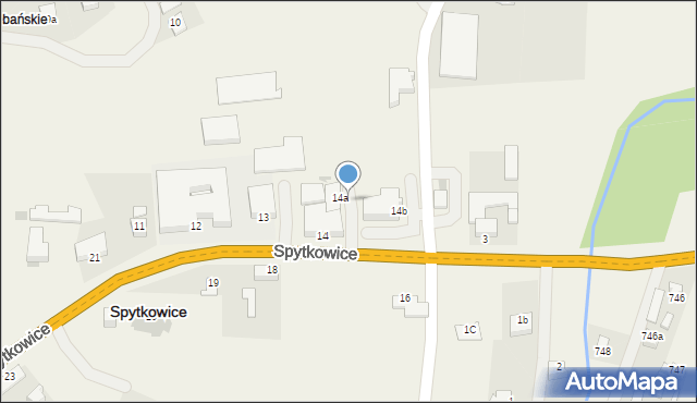 Spytkowice, Spytkowice, 14a, mapa Spytkowice