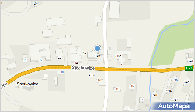 Spytkowice, Spytkowice, 14b, mapa Spytkowice