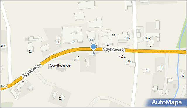 Spytkowice, Spytkowice, 18, mapa Spytkowice