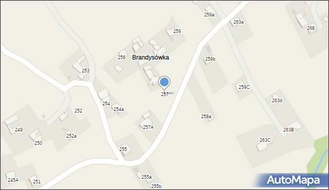 Spytkowice, Spytkowice, 257, mapa Spytkowice