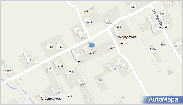 Spytkowice, Spytkowice, 278, mapa Spytkowice