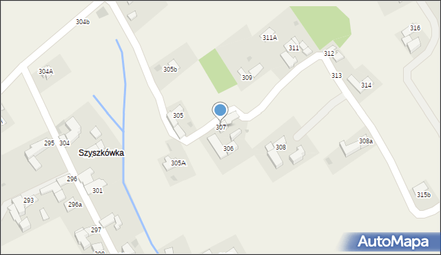 Spytkowice, Spytkowice, 307, mapa Spytkowice