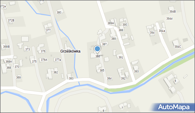 Spytkowice, Spytkowice, 386, mapa Spytkowice