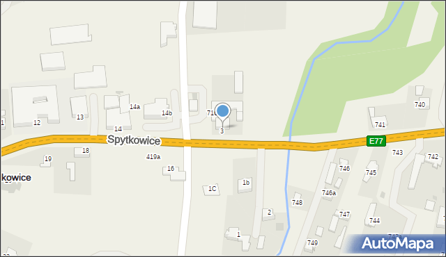 Spytkowice, Spytkowice, 3c, mapa Spytkowice