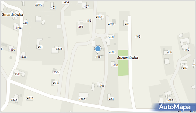 Spytkowice, Spytkowice, 458, mapa Spytkowice