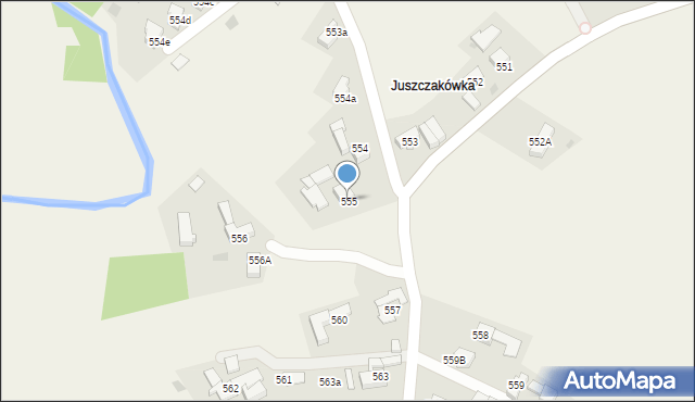 Spytkowice, Spytkowice, 555, mapa Spytkowice