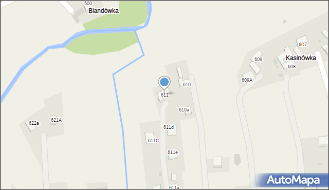 Spytkowice, Spytkowice, 611, mapa Spytkowice