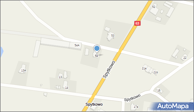 Spytkowo, Spytkowo, 54, mapa Spytkowo