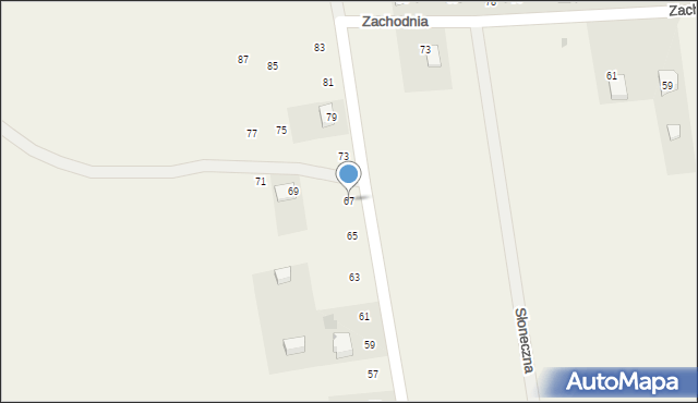 Starcza, Spacerowa, 67, mapa Starcza