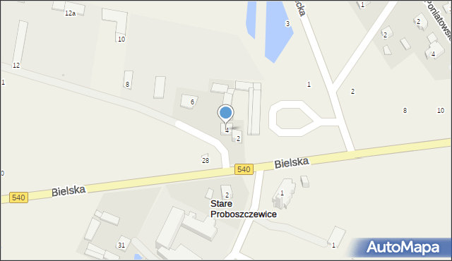 Stare Proboszczewice, Spółdzielcza, 4, mapa Stare Proboszczewice