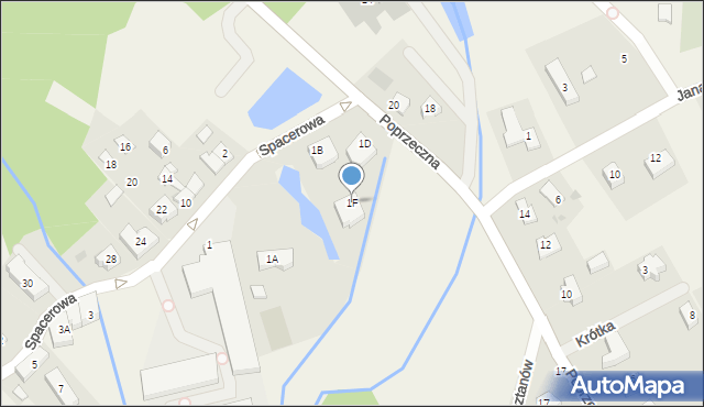 Straszyn, Spacerowa, 1F, mapa Straszyn