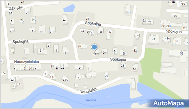 Straszyn, Spokojna, 18, mapa Straszyn