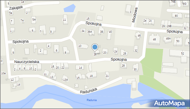 Straszyn, Spokojna, 18, mapa Straszyn