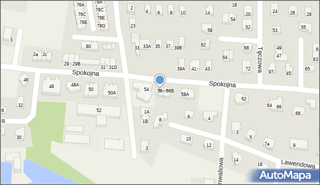 Straszyn, Spokojna, 56A, mapa Straszyn