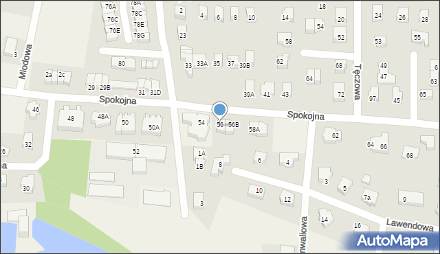 Straszyn, Spokojna, 56A, mapa Straszyn