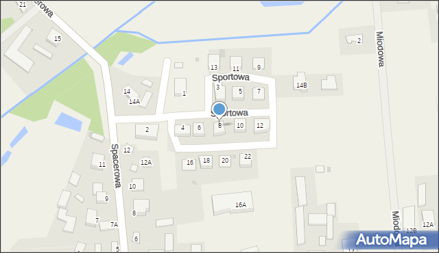 Strawczyn, Sportowa, 8, mapa Strawczyn