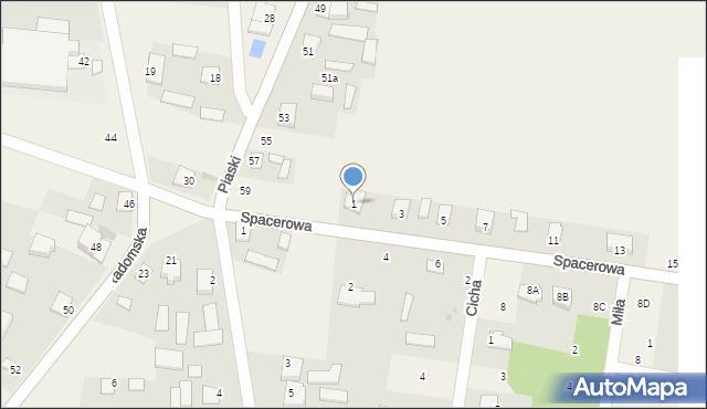 Stromiec, Spacerowa, 1, mapa Stromiec